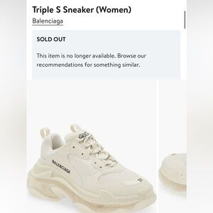 Balenciaga Triple S Sneaker (Women) 38